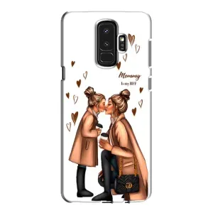 Чехол с печатью для Samsung Galaxy S9 Plus G965 - (Мама с ребенком) (AlphaPrint) (Дочка и мама)