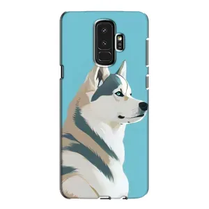 Чехол с Хаски для Samsung S9 Plus G965 - (AlphaPrint) (Хаски арт)