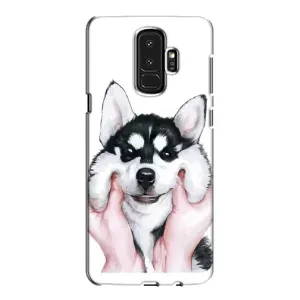 Чехол с Хаски для Samsung S9 Plus G965 - (AlphaPrint) (Хаски улыбака)