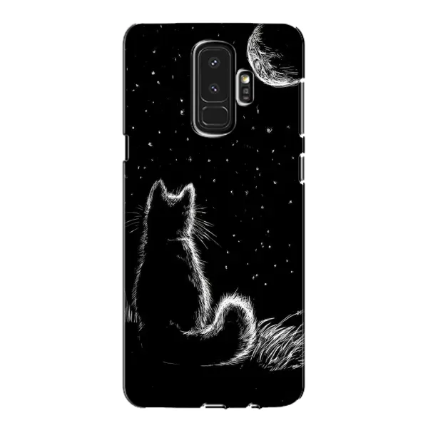 Чехол с принтом «Котик и луна» для Samsung Galaxy S9 Plus (G965)
