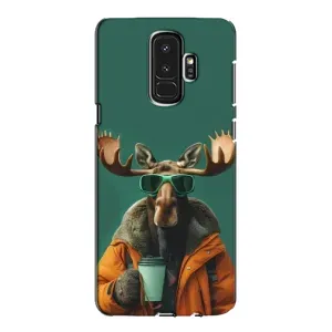 Чехол с принтом «Лось с кофе» для Samsung Galaxy S9 Plus (G965)