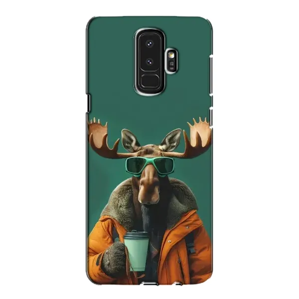 Чехол с принтом «Лось с кофе» для Samsung Galaxy S9 Plus (G965) Чехол с принтом «Лось с кофе» для Samsung Galaxy S9 Plus (G965)