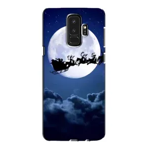 Новогодние Чехлы для Самсунг Галакси S9 Плюс (VPrint) (Санта - луна)
