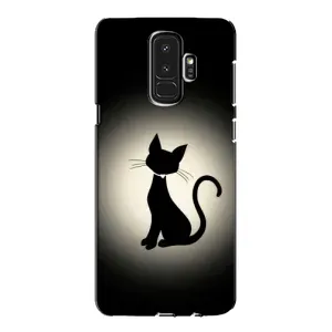 Чехол с принтом для Samsung Galaxy S9 Plus G965 (AlphaPrint) Модные коты (Силуэт котика)