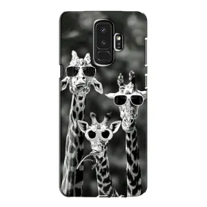 Силиконовый чехол с КАРТИНКАМИ лето для Samsung Galaxy S9 Plus G965 (AlphaPrint) (Жирафы в очках)