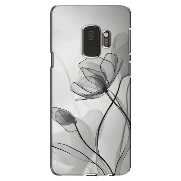 Чехол с принтом «Черные цветы» для Samsung Galaxy S9 (G960)