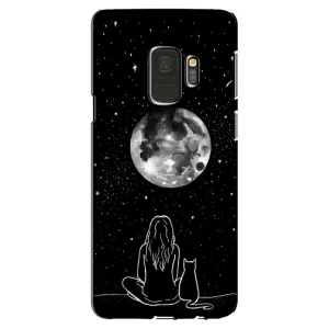 Чохол з малюнком кіт на Samsung Galaxy S9, G960 (Дівчина з котом)