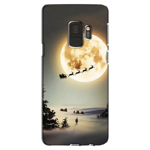 Чехол с принтом «Санта на луне» для Samsung Galaxy S9 (G960)
