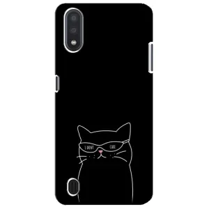 Чохол з малюнком кіт на Sansung Galaxy M01 Core (A013F) (Байдужий кіт)