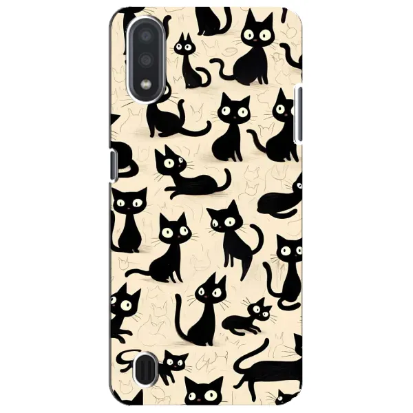 Чохол з принтом «Чорні коти» для Samsung Galaxy M01 Core (A013F) Чохол з принтом «Чорні коти» для Samsung Galaxy M01 Core (A013F)