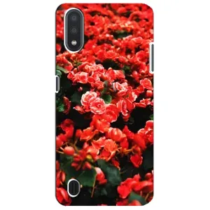 Чехлы с Цветами для Sansung Galaxy M01 Core (A013F) (VPrint) (Цветы красные)