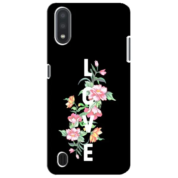 Чехол с принтом «Цветы LOVE» для Samsung Galaxy M01 Core (A013F) Чехол с принтом «Цветы LOVE» для Samsung Galaxy M01 Core (A013F)