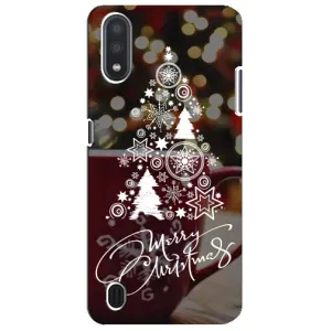 Різдвяні Чохли для Sansung Galaxy M01 Core (A013F) (VPrint) (Ялинка яскрава)