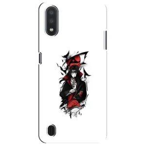 Чехлы на тему: Итачи Учиха для Sansung Galaxy M01 Core (A013F) (AlphaPrint) (Итачи с атрибутами)