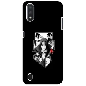 Чехлы на тему: Итачи Учиха для Sansung Galaxy M01 Core (A013F) (AlphaPrint) (коллаж Итачи)