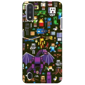 Чохол Майнкрафт на Sansung Galaxy M01 Core (A013F) (AlphaPrint) Minecraft (Колаж Майнкрафт)