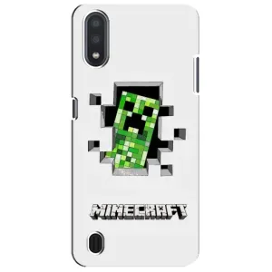 Чохол Майнкрафт на Sansung Galaxy M01 Core (A013F) (AlphaPrint) Minecraft (кріпер Майнкрафт)