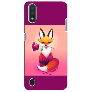 Чохли з картинкою Лисичка для Sansung Galaxy M01 Core (A013F) (VPrint) (Лиса з трояндою)