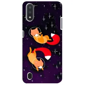 Чохли з картинкою Лисичка для Sansung Galaxy M01 Core (A013F) (VPrint) (Лисички космонавти)