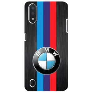 Чехол для Самсунг М01 Кор - с принтом БМВ (AlphaPrint) (Лого BMW)
