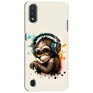 Чохол з принтом «Макака в навушниках» для Samsung Galaxy M01 Core (A013F)