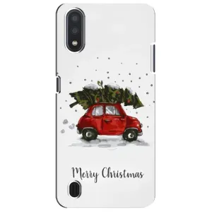 Різдвяні, Святкові Чохли для Samsung Galaxy M01 Core (A013F) (Авто з ялинкою)
