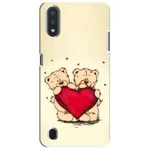Чехлы для любимой на Самсунг М01 Кор (VPrint) (Медвежонки)