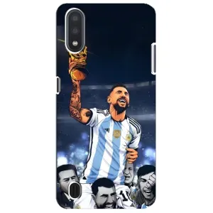 Чехлы для Sansung Galaxy M01 Core (A013F) (Leo чемпион) (AlphaPrint) (Месси с кубком)