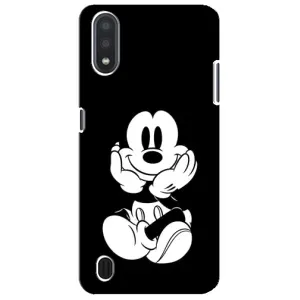 Міккі Маус чохол для Sansung Galaxy M01 Core (A013F) (AlphaPrint - Мультяшні) (Маус на чорному)