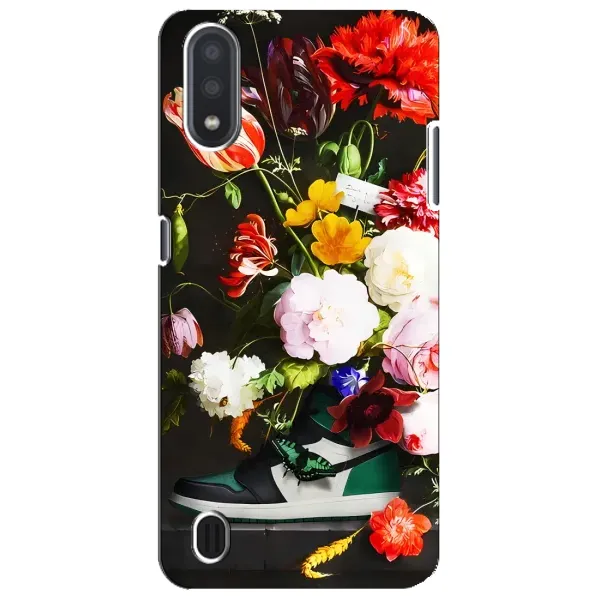 Чехол с принтом «Nike цветы» для Samsung Galaxy M01 Core (A013F)