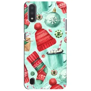 Новорічні Чохли для Samsung Galaxy M01 Core (A013F) (VPrint) (Одяг НР)
