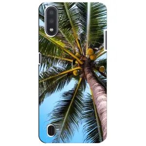 Силиконовый чехол с КАРТИНКАМИ лето для Sansung Galaxy M01 Core (A013F) (AlphaPrint) (Пальма)