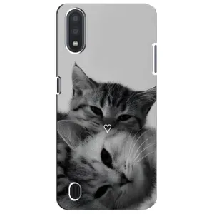Чохол з малюнком кіт на Sansung Galaxy M01 Core (A013F) (Пара котів)