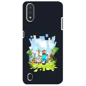 Чохол Майнкрафт на Sansung Galaxy M01 Core (A013F) (AlphaPrint) Minecraft (персонажі Minecraft)