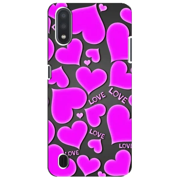 Чехол с принтом «Pink hearts» для Samsung Galaxy M01 Core (A013F) Чехол с принтом «Pink hearts» для Samsung Galaxy M01 Core (A013F)