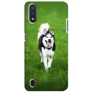 Чохол з Хаскі Sansung Galaxy M01 Core (A013F) - (AlphaPrint) (Радісний Хаскі)