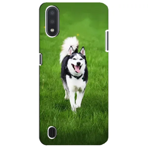 Чехол с принтом «Радостный Хаски» для Samsung Galaxy M01 Core (A013F)