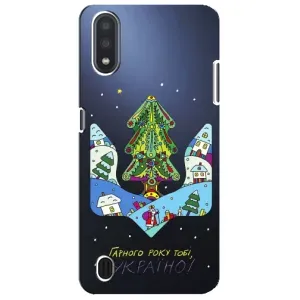 Зимні Чохли для Samsung Galaxy M01 Core (A013F) - прозорий фон (Різдвяний герб)