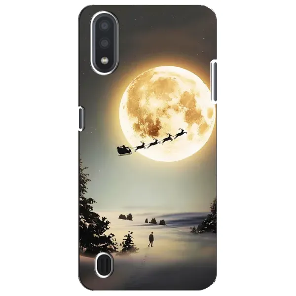 Чохол з принтом «Санта на місяці» для Samsung Galaxy M01 Core (A013F)