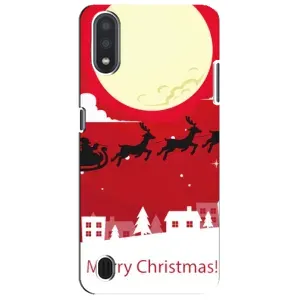 Різдвяні Чохли для Sansung Galaxy M01 Core (A013F) (VPrint) (Санта з оленями)