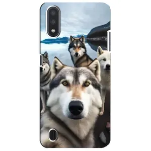 Чохол з Хаскі Sansung Galaxy M01 Core (A013F) - (AlphaPrint) (Селфі Хаскі)