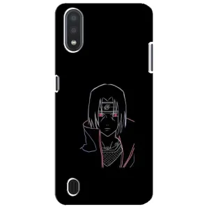 Чехлы на тему: Итачи Учиха для Sansung Galaxy M01 Core (A013F) (AlphaPrint) (силуэт Итачи)