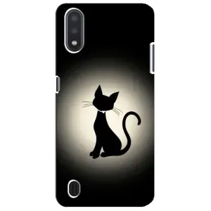 Чохол з принтом для Sansung Galaxy M01 Core (A013F) (AlphaPrint) Модні коти (Силует котика)