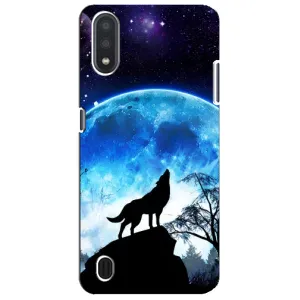Захисні чохли для Samsung Galaxy M01 Core (A013F) (AlphaPrint) (ХІТ продаж) ВОВК (Вовк на місяць)