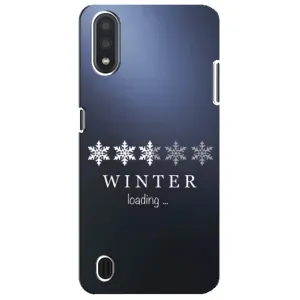 Зимні Чохли для Samsung Galaxy M01 Core (A013F) - прозорий фон (Winter loading)