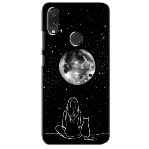 Чохол з малюнком кіт на Sansung Galaxy M01s (Дівчина з котом)
