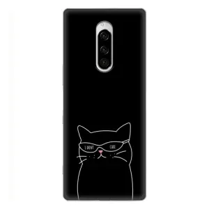 Чохол з малюнком кіт на Sony Xperia 1 (Байдужий кіт)
