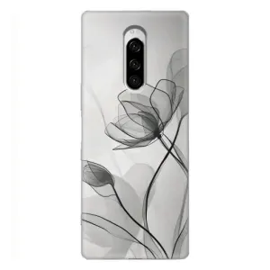 Чохол з принтом «Чорні квіти» для Sony Xperia 1