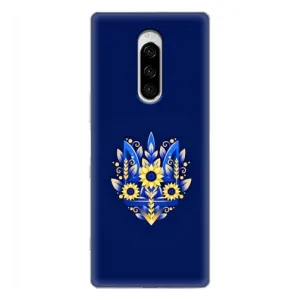Чохли для Sony Xperia 1 Укр. Символіка (AlphaPrint) (Квітковий Герб)