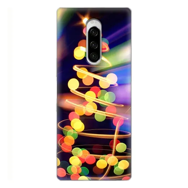 Чохол з принтом «Ялинка в огоньках» для Sony Xperia 1 Чохол з принтом «Ялинка в огоньках» для Sony Xperia 1
